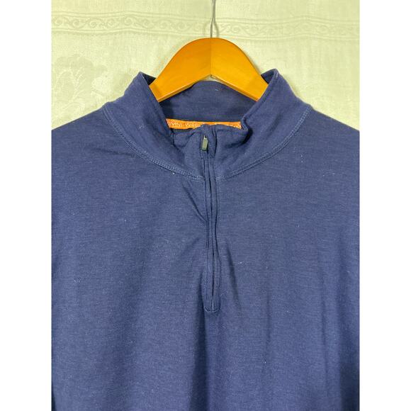 Omni-Wool XXL Navy Blue 1/4 Zip Henley Baselayer - Picture 5 of 8